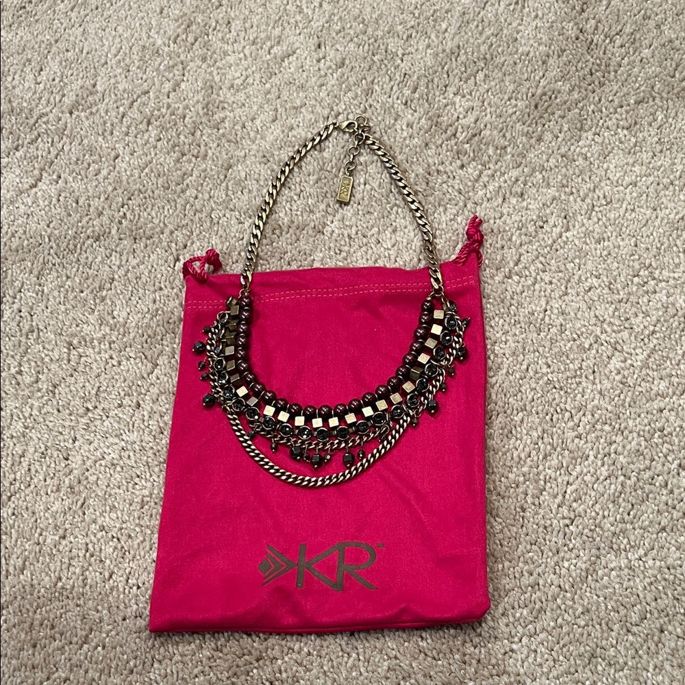 Silpada Bronze & Purple Statement Necklace
